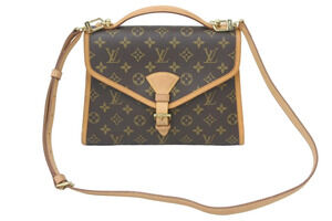 Louis Vuitton Bel Air Bag Shoulder Handbag Monogram Brown